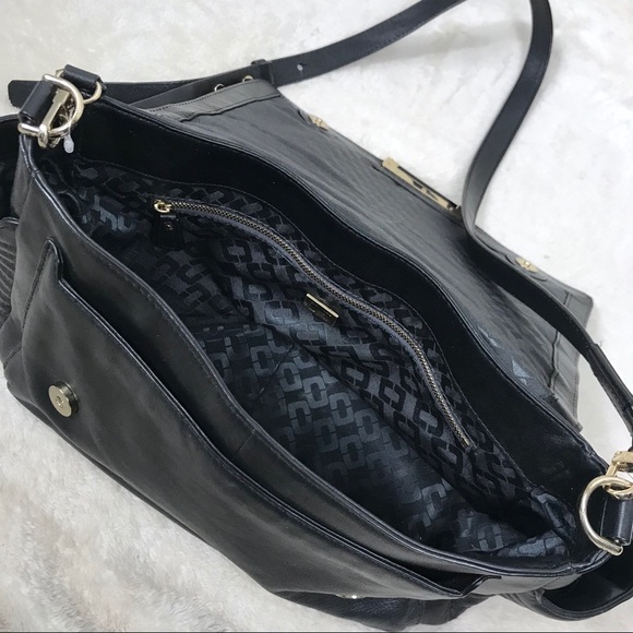 DVF Large Black Quilted 440 Courier Satchel Bag - Picture 7 of 8